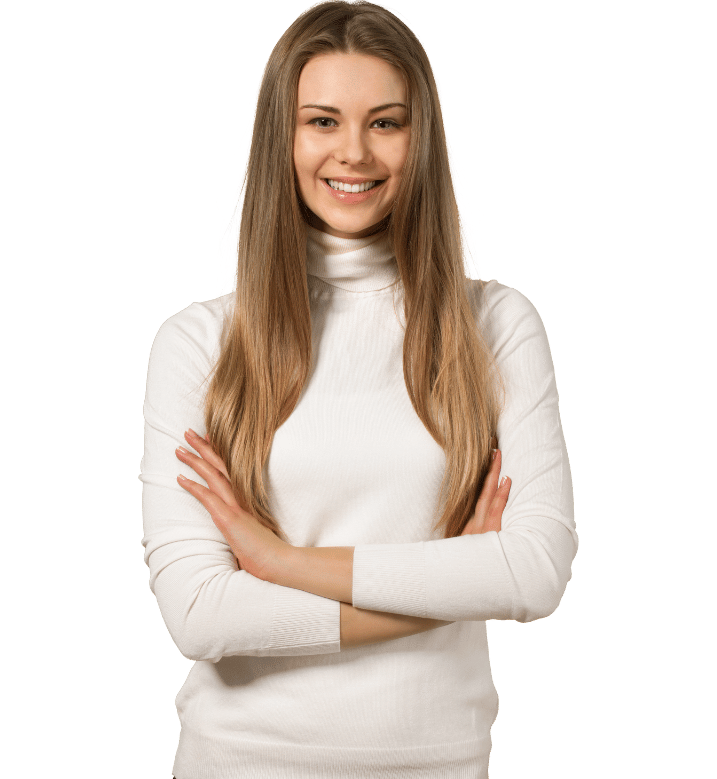 contact us page lady